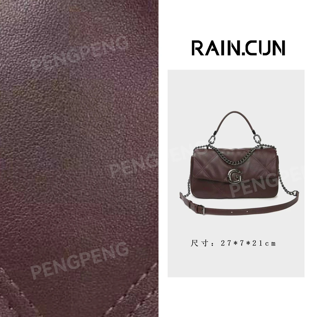 RAIN.CUN SKL-7761-咖啡色 轻奢女士时尚潮流百搭斜挎包