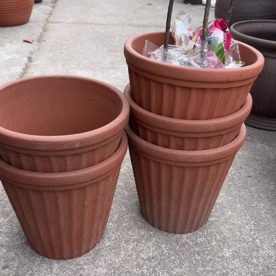 紫砂花盆口24高23宜兴紫砂瑕疵