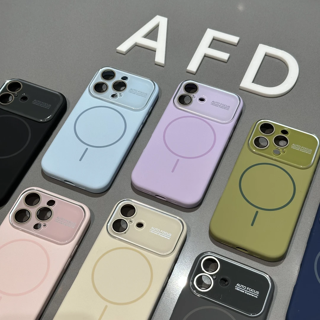 SMBLCE液态硅胶磁吸大视窗适用苹果16promax15/14手机壳13潮12/11