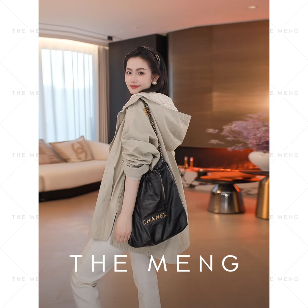 THE MENG【自洽】精梳棉极简通勤绣花设计师短款风衣#M251L0002