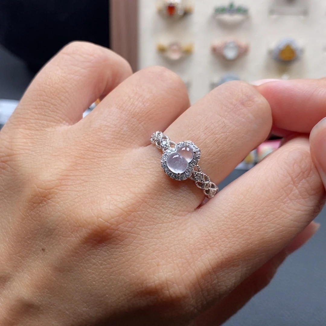 翡翠银S925镶嵌戒指