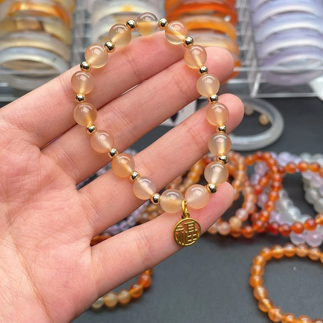 玛瑙/玉髓未镶嵌手链渴***水