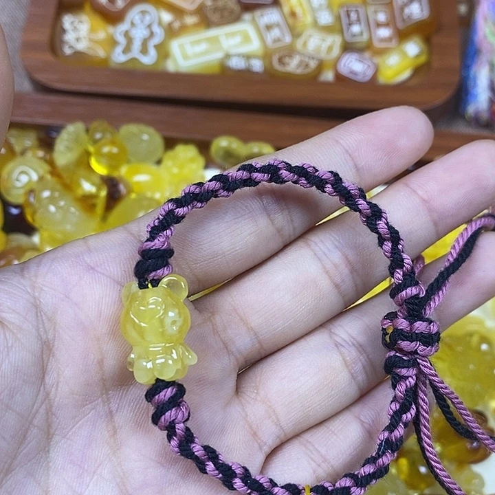 吊坠橄榄核福利小熊手串