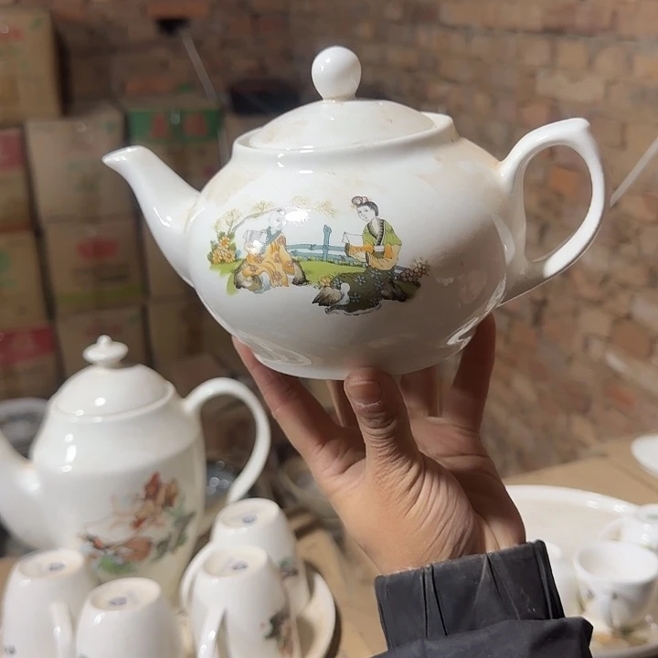 库存微瑕三娘教子多空茶壶