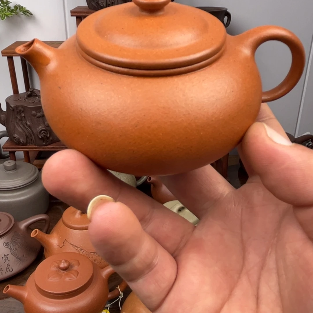 珠***太紫砂茶壶香山红泥全手寒江