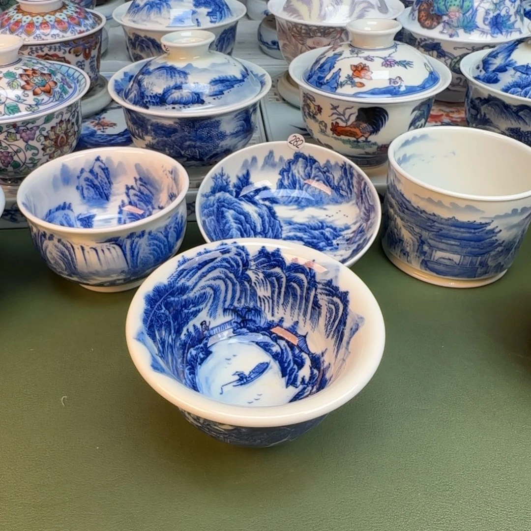 纯手工纯手绘茶具石头206