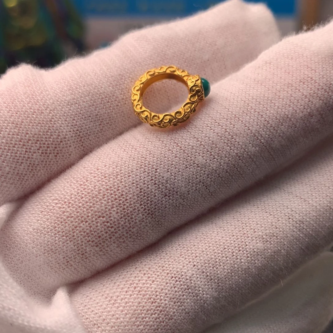 绿松石18K金镶嵌配饰