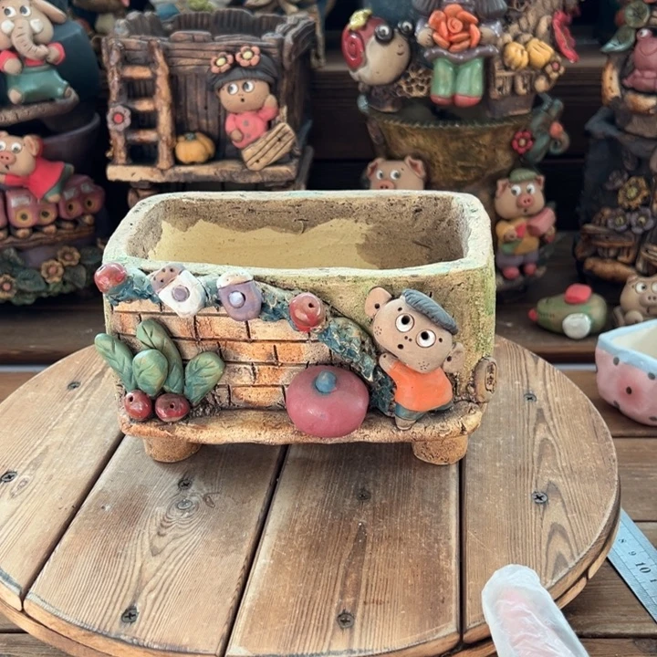 嘻哈多肉花盆百搭