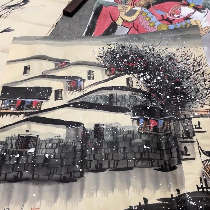 国画国画作者画心一张