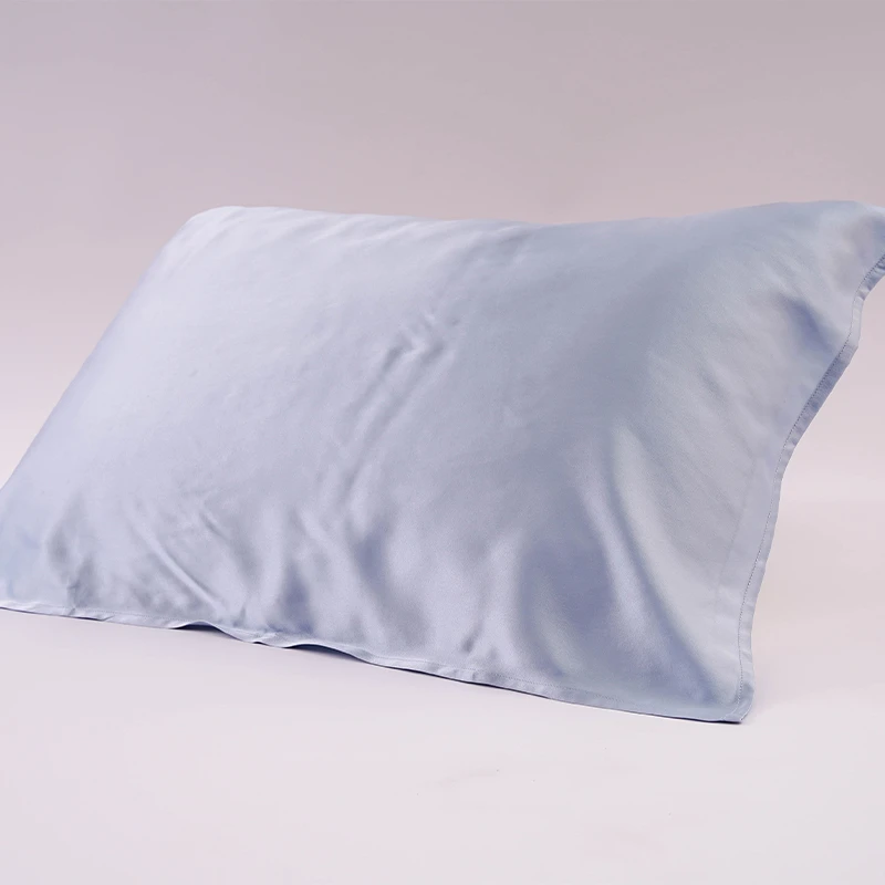 真丝枕巾100桑蚕丝丝绸枕头皮护发透气助睡眠夏季枕头套丝滑绑带