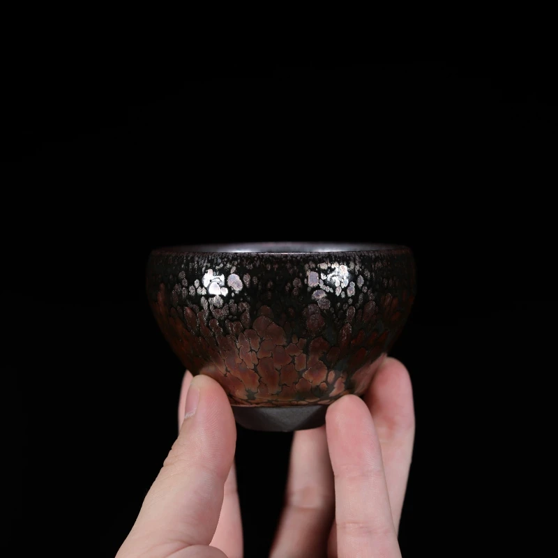 建盏 徐华彩金油滴 WD229