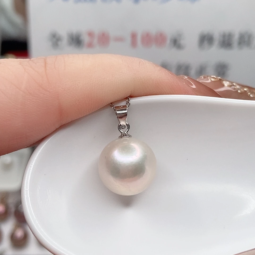 吊坠(不含链)银S925镶嵌淡水珍珠