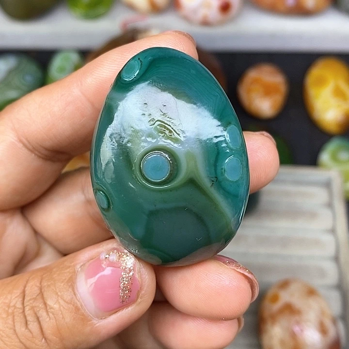 手把件奇石花眼玛瑙