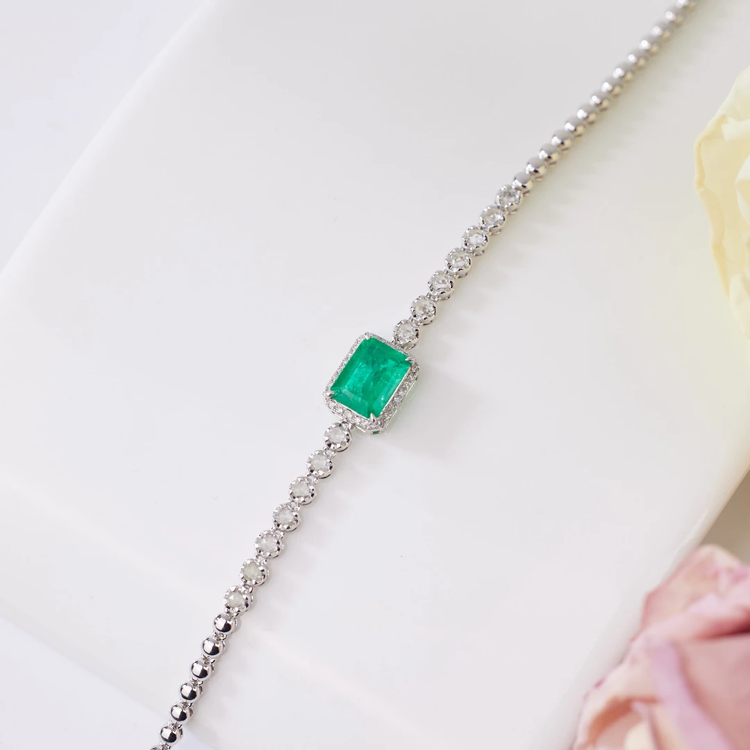 非遗好物分享【歪歪】祖母绿手链*18K镶嵌U7018