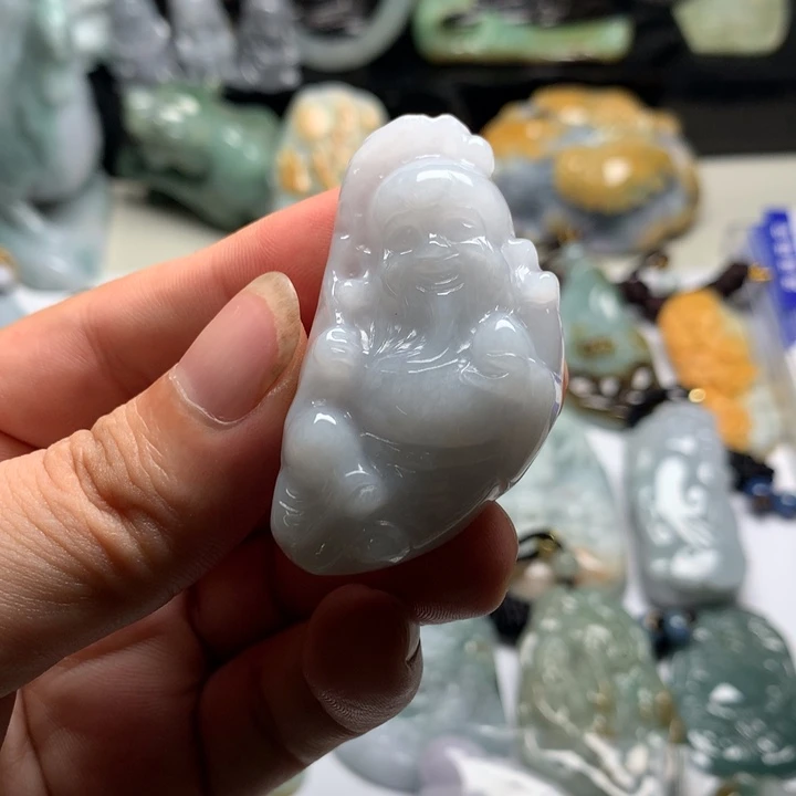 翡翠未镶嵌颈饰寿星32