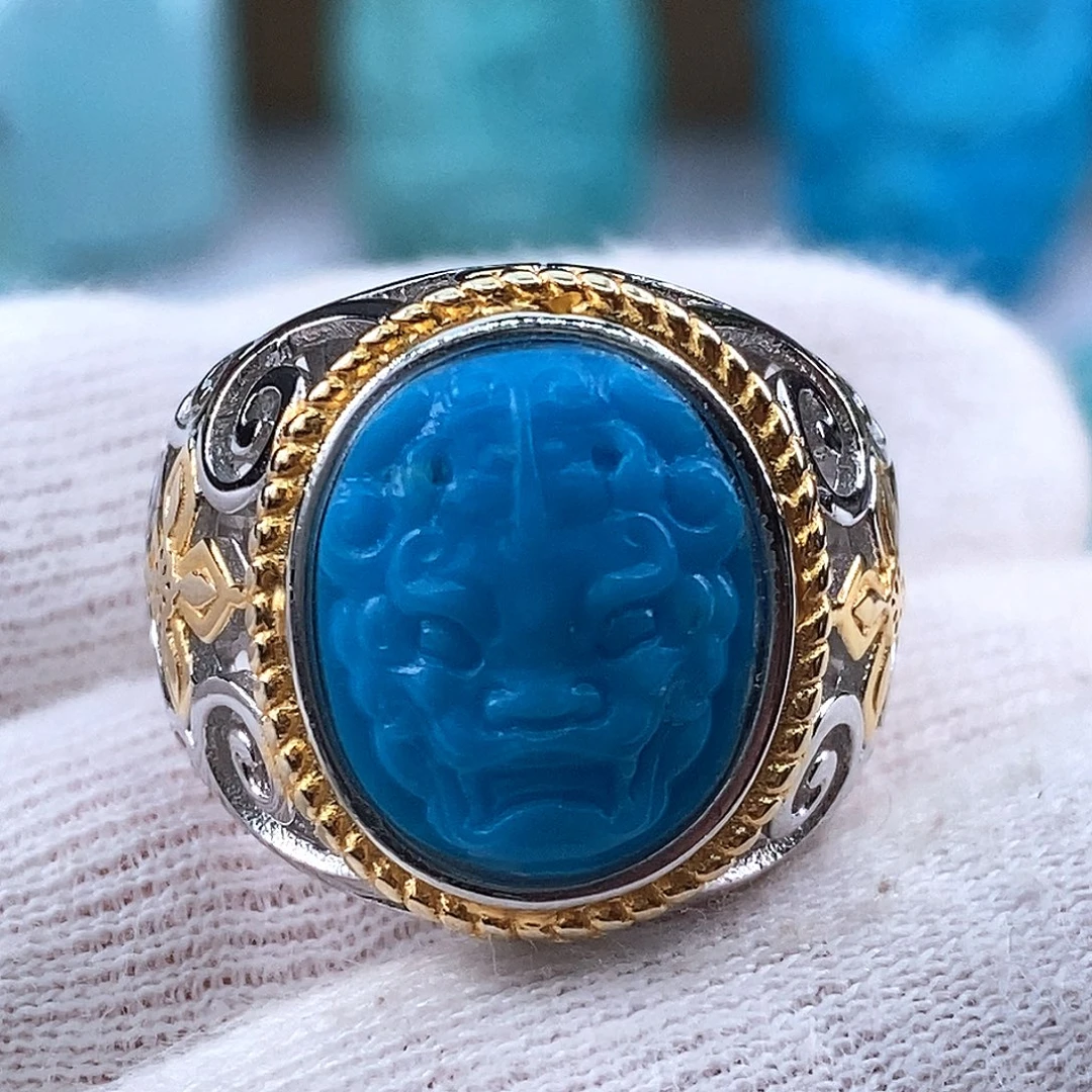 绿松石银S925镶嵌珠宝奇石