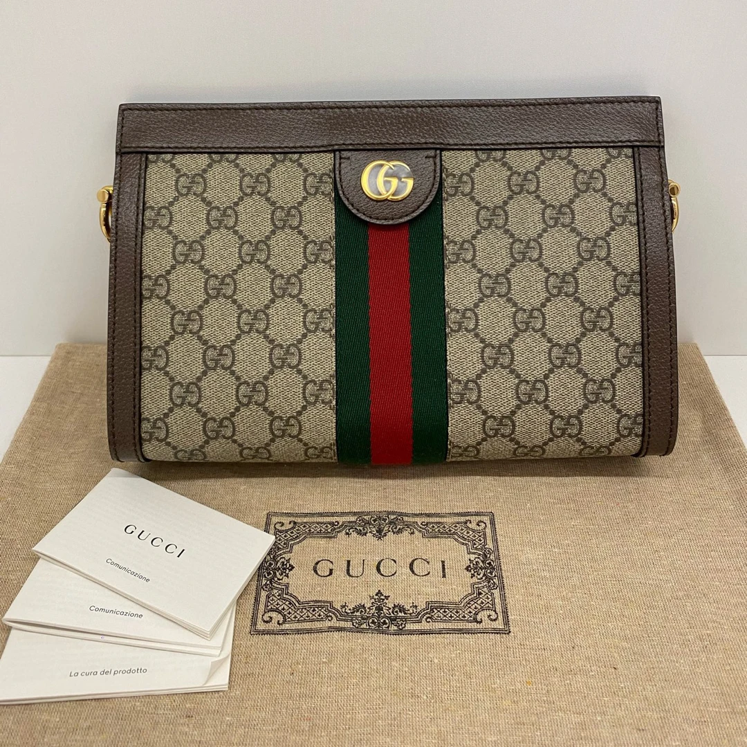未使用 GUCCI/古驰 夹子包小号可手拿可斜挎 轻便好用 复古又时尚