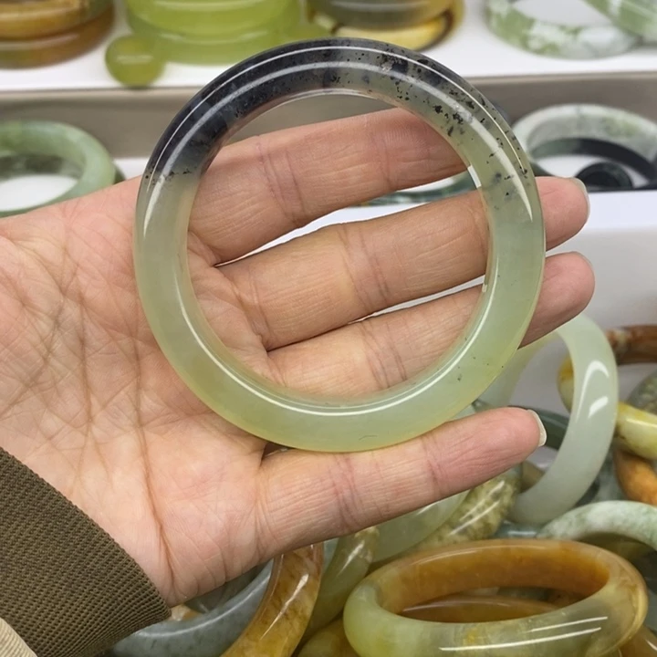 蛇纹石玉合金手镯57.6