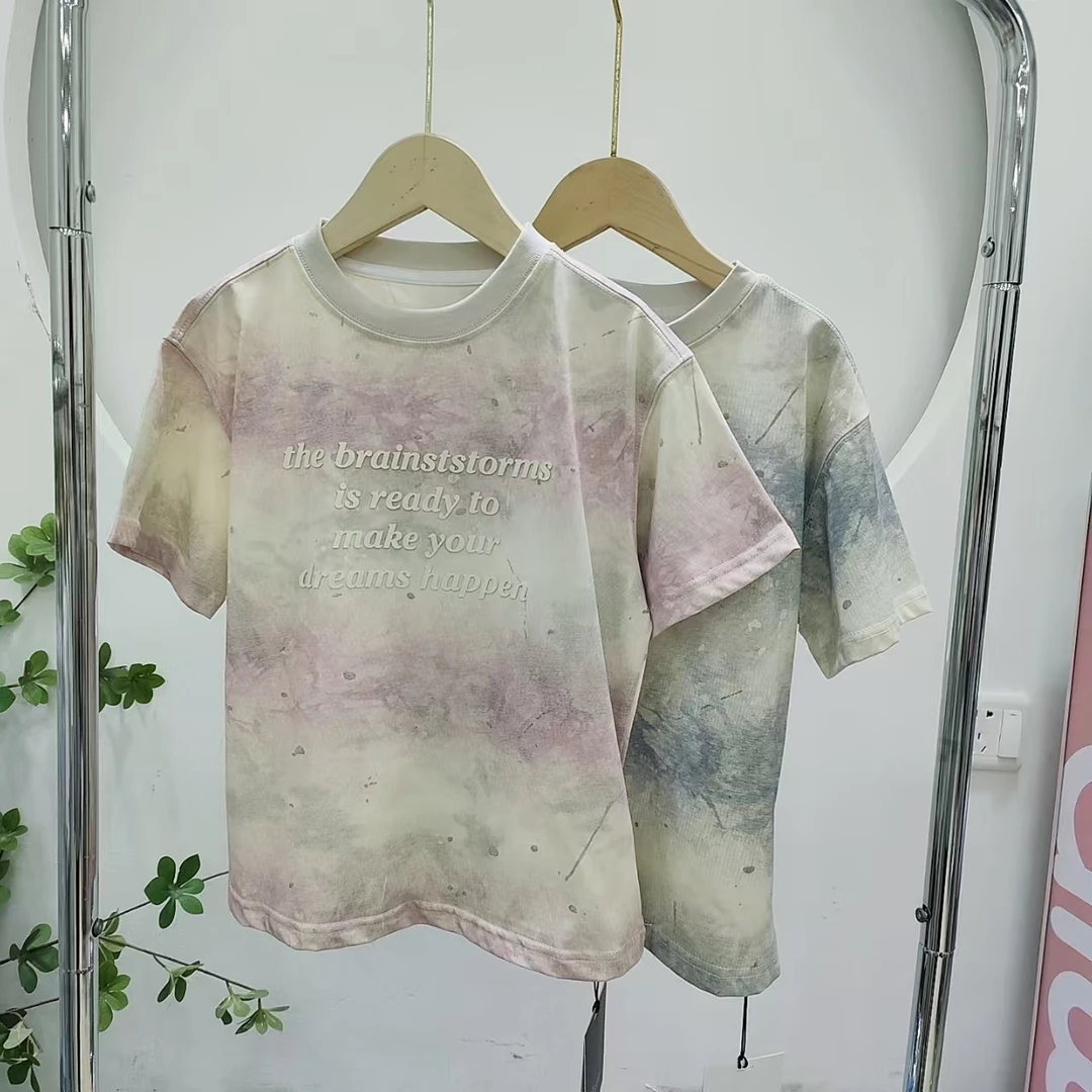 【淼淼妈】儿童夏季圆领短袖T恤25112