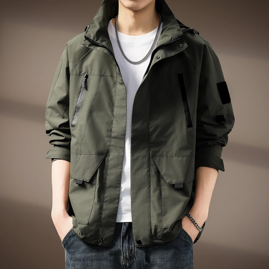 美式复古工装夹克男秋季新款潮流痞帅宽松短款飞行外套男春秋款