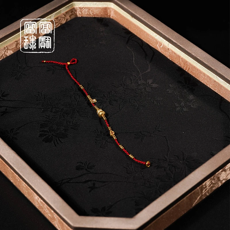 【千红葫】富富珠宝 999足金时尚手绳（天然珠宝多样性发）