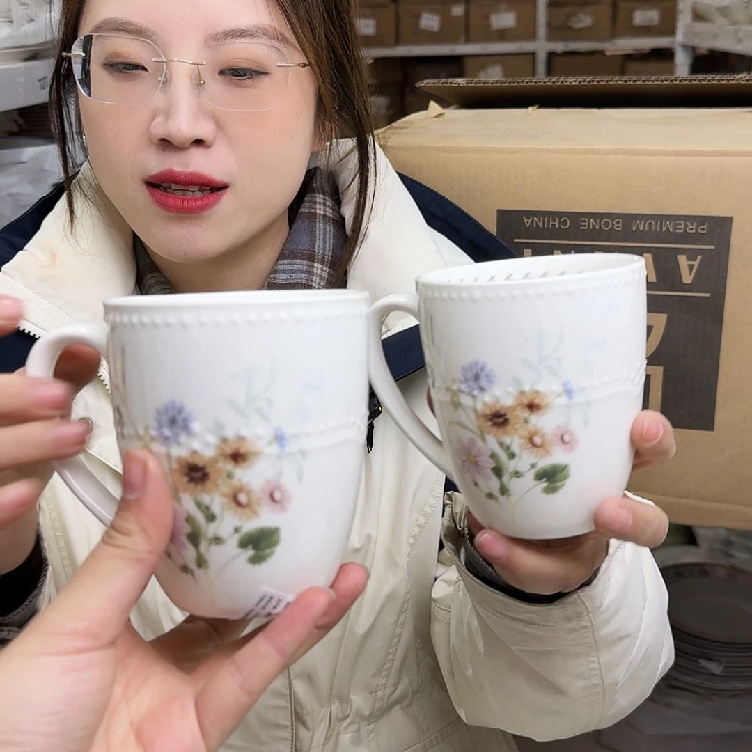 骨瓷马克杯370ml 瑕疵品不忒不还 2只装外贸骨瓷39米包邮