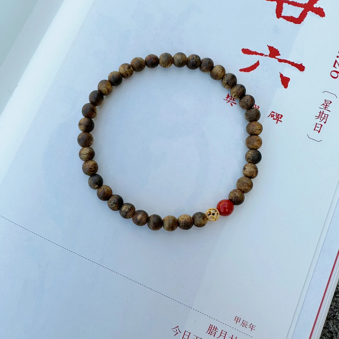 【鸿运】新人礼 南红玛瑙s925银06mm手串