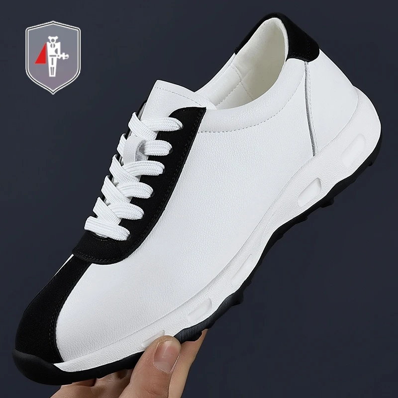 保罗低帮春秋男鞋时尚休闲男士板鞋小白鞋阿甘鞋百搭潮流真皮防滑