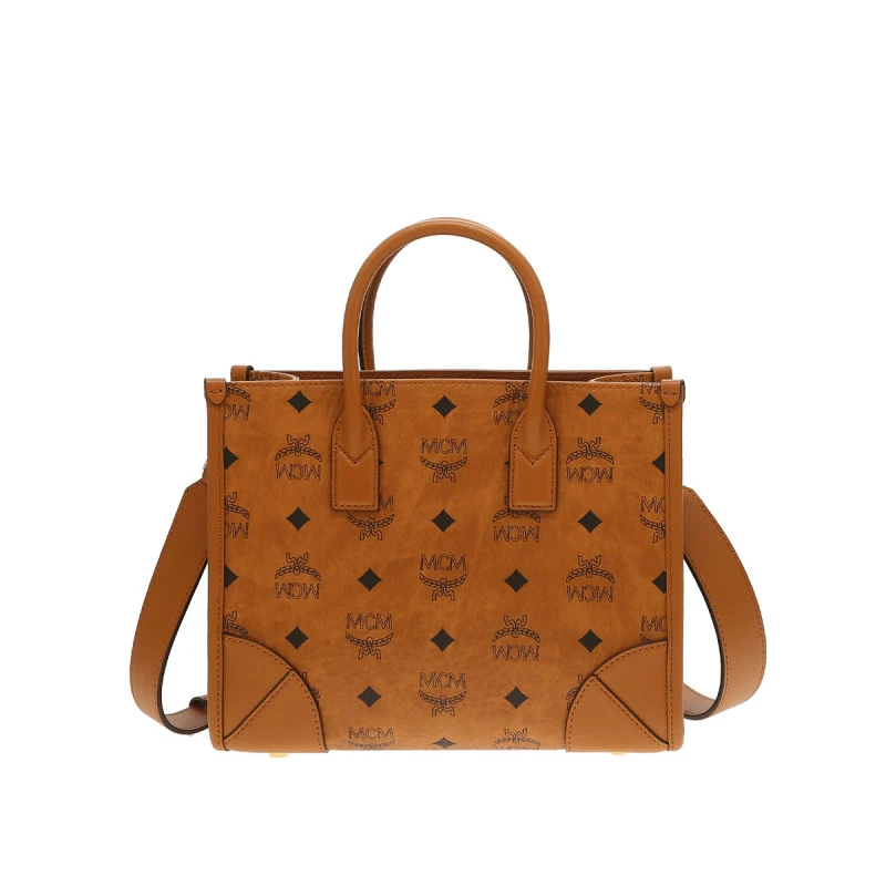 【520好礼】MCM专柜款MUNCHEN 经典花纹单肩手提包托特包