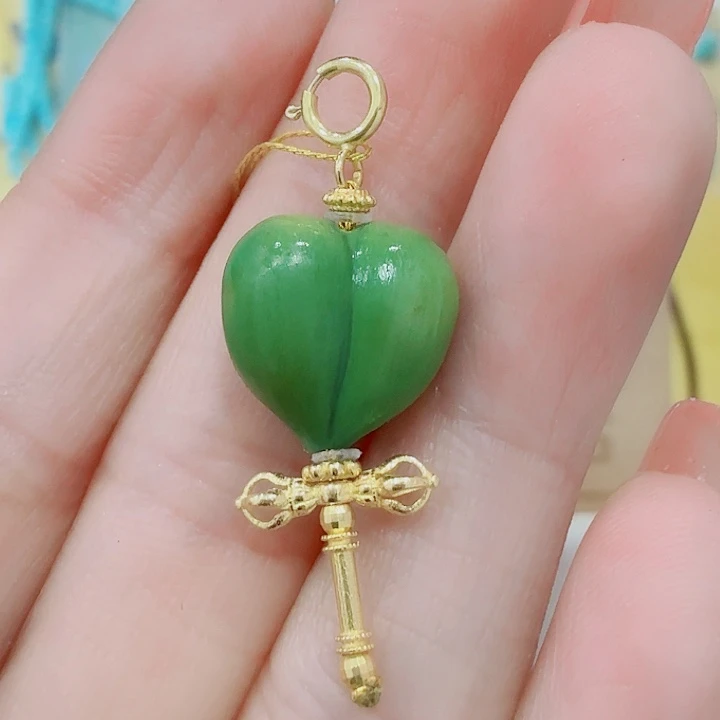 绿松石18K金镶嵌珠宝奇石