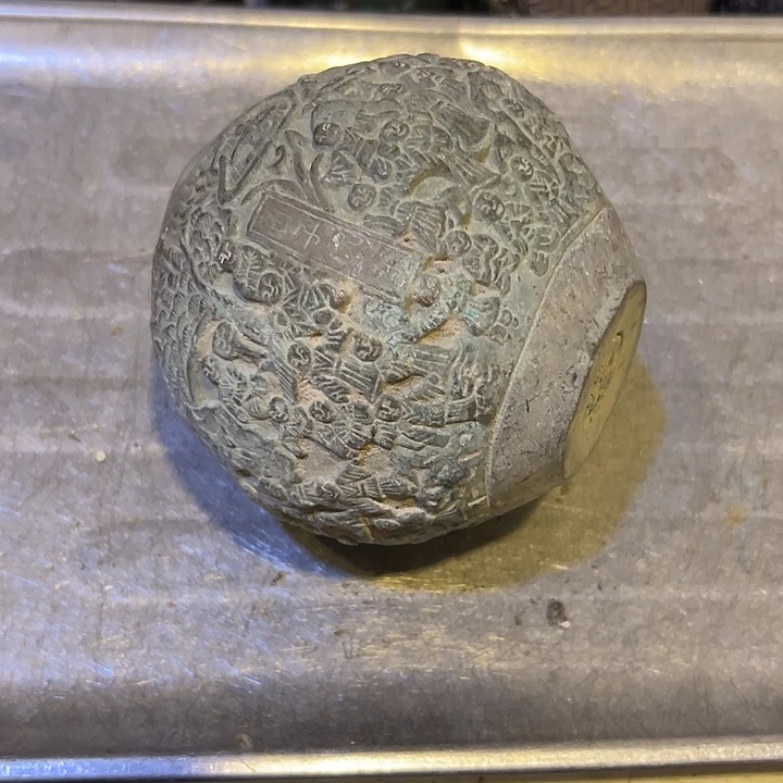 桐***园黄铜摆件，文房工艺品摆件