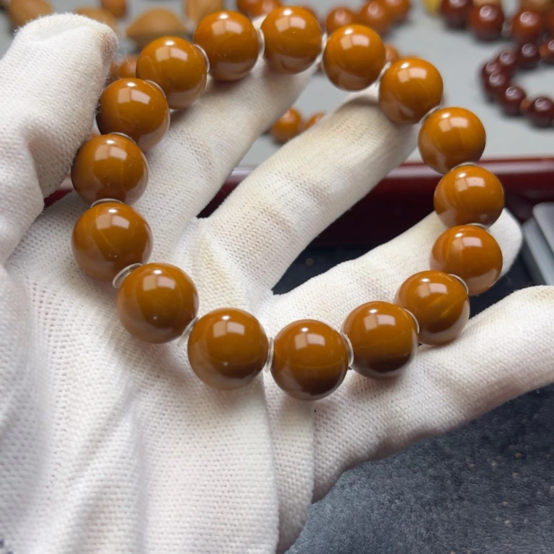 橄榄核手串只*贤1.4➕树王精品铁核小孔