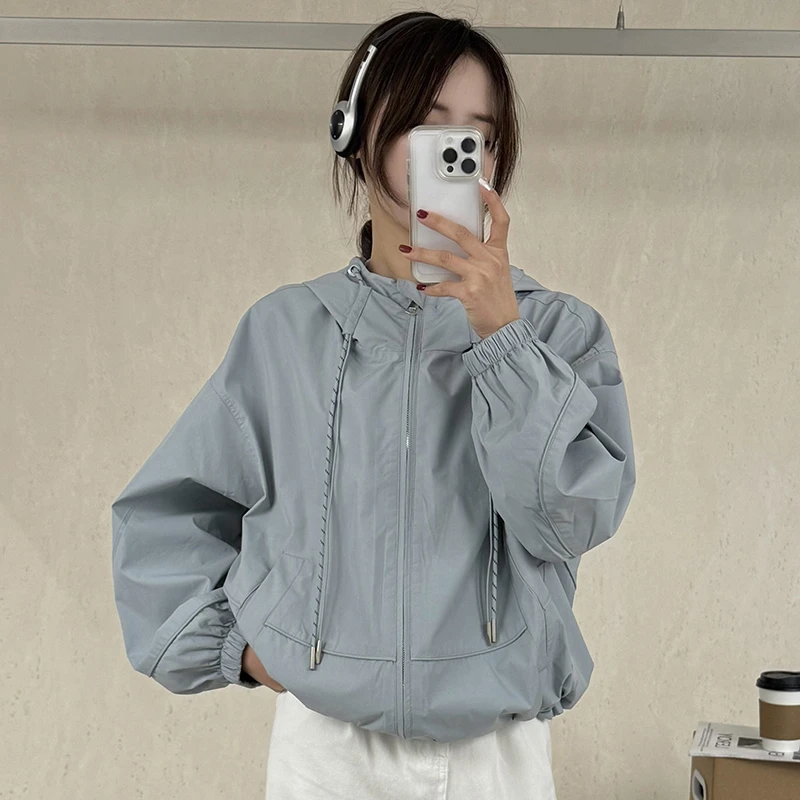 外套女短款2025春新款韩版户外连帽长袖宽松休闲棒球服春季ins潮