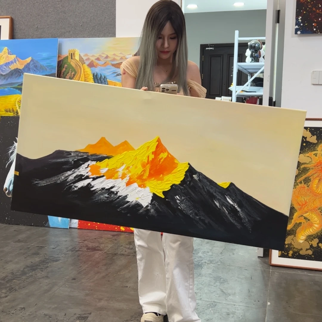 Z***Z丙烯画大树加框金山