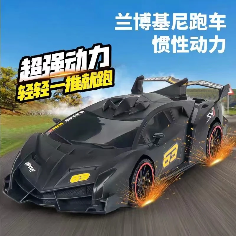 【玩】37厘米惯性黑色大号赛车益智玩具生日礼物（不带黑色展示板）
