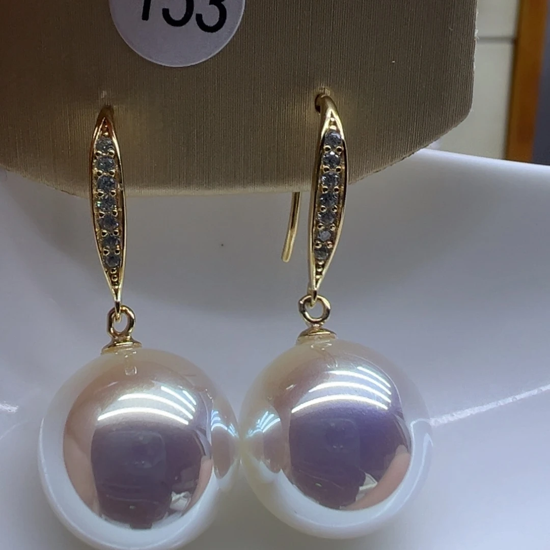 淡水珍珠耳饰银S925镶嵌