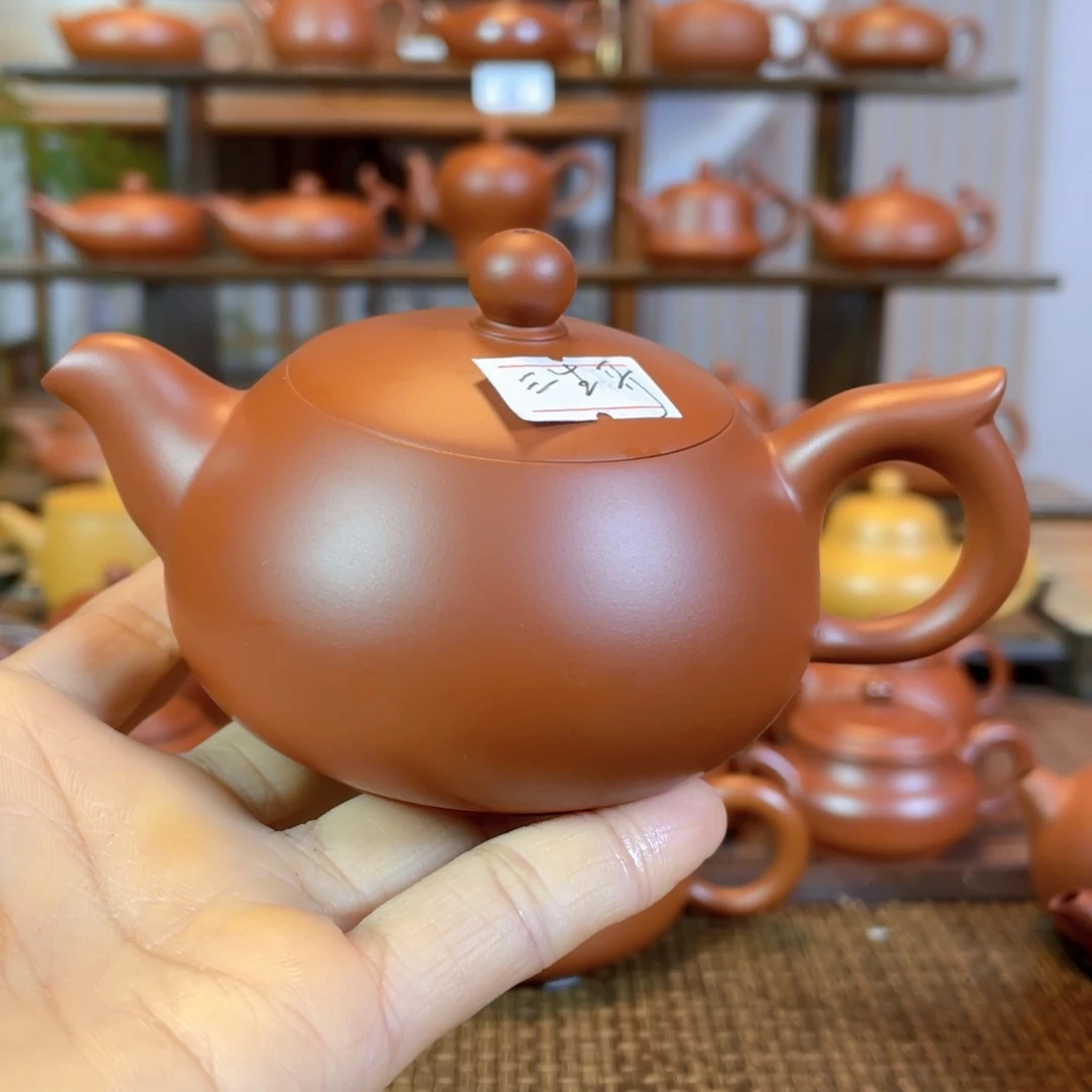 紫砂茶壶三**幸潮州手工手拉朱泥晨曦壶