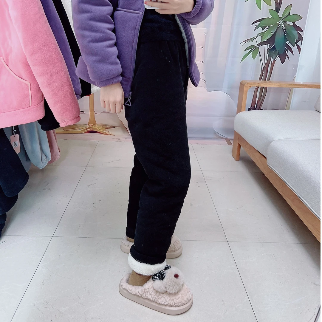 【单拍裤子】三层加厚直筒长裤保暖可外穿家居服