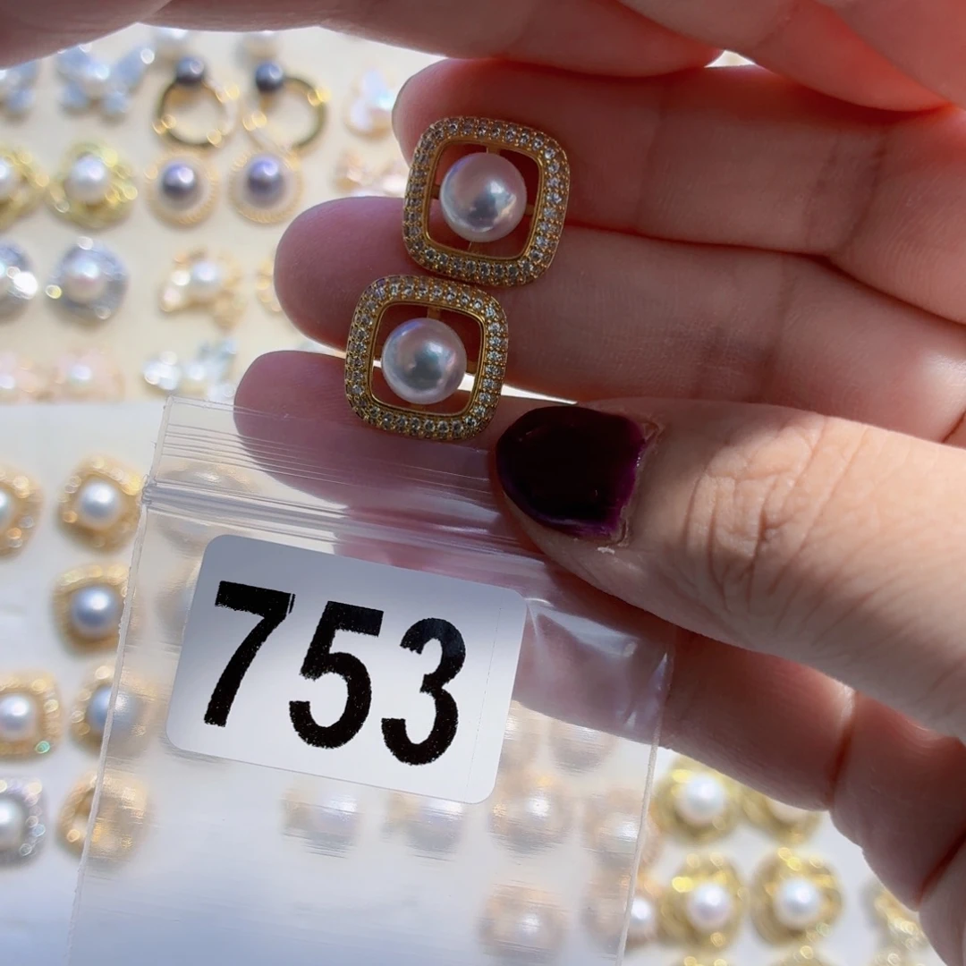 合金耳饰淡水珍珠