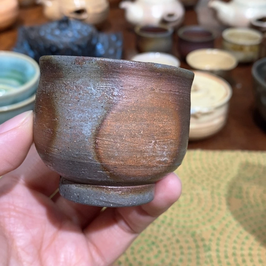 柴烧侘寂粗陶茶具