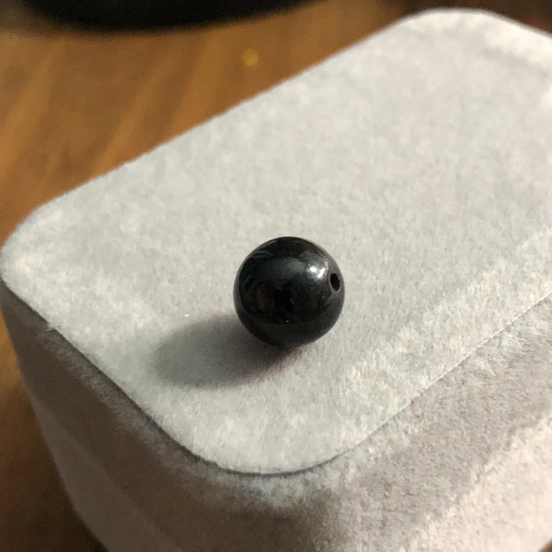 天然翡翠a货缅甸墨翠珠子不透没水头卡10mm