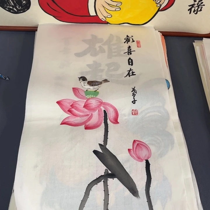 国画纯手绘禅意画作品
