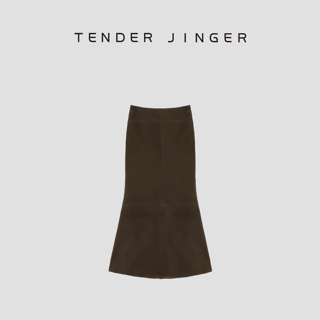 Tender Jinger｜线下专供 复古山羊皮鱼尾半身裙T53KUF41175