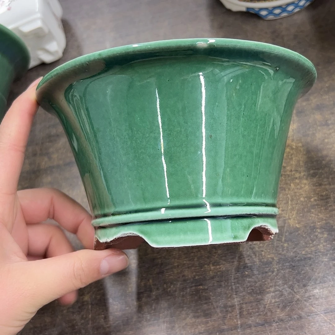 紫砂花盆887号微瑕15/8cm