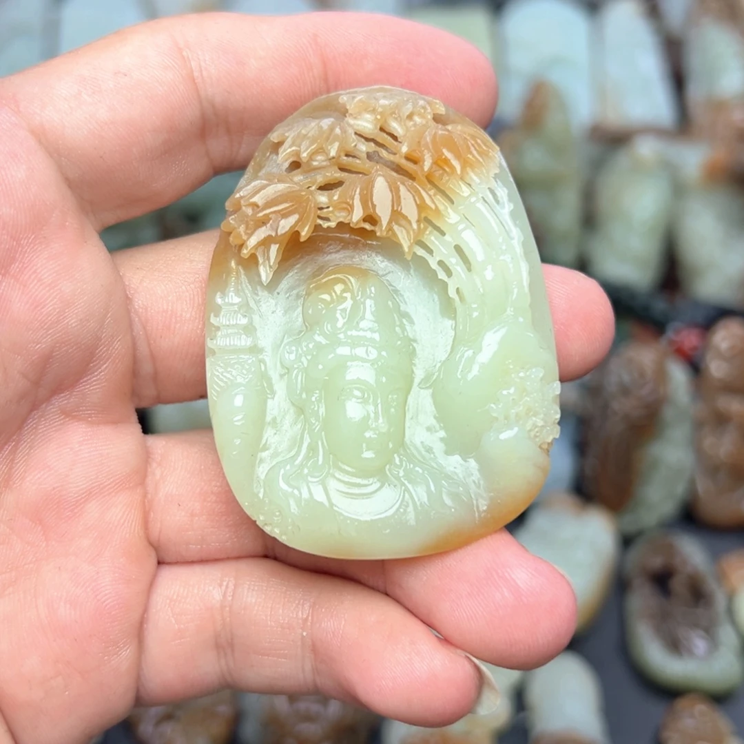 和田玉未镶嵌挂件