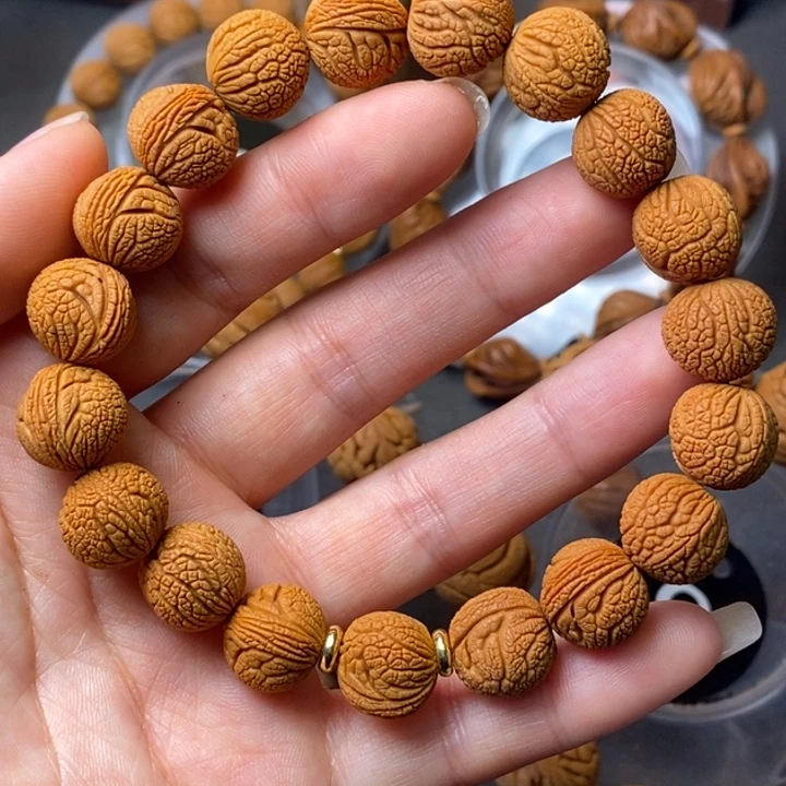 手串文玩核桃秦岭野生龙纹桃核13