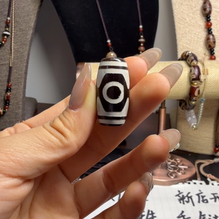 玛瑙/玉髓未镶嵌手链三眼天珠玛瑙