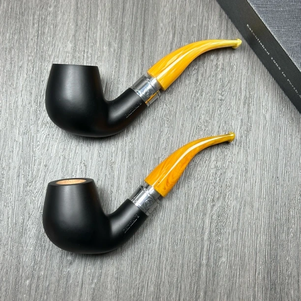 英国拉特雷烟斗爵士系列光面弯斗叼斗石楠木进口斗品牌9毫米滤芯