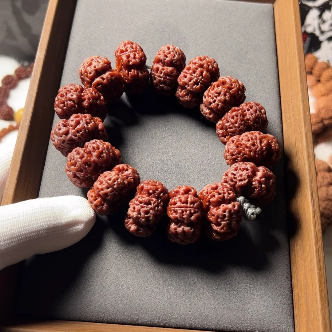 金刚菩提手串古龙梅花夹板大金刚超头26+