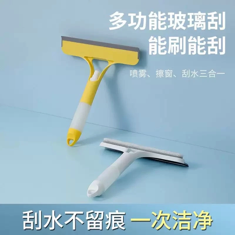 三合一体式喷水多功能家用硅胶刮玻璃器喷雾窗刷玻璃擦车窗刮水器